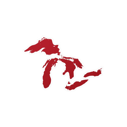 Great Lakes Kiss-Cut Windshield Decal | Thimbleberry Red