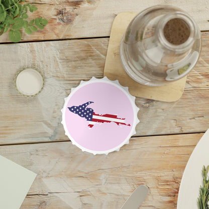 Michigan Upper Peninsula Bottle Opener (w/ UP USA Flag ) | Pale Lavender