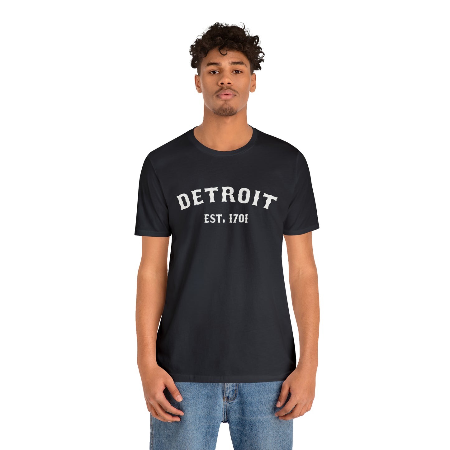 'Detroit EST. 1701' T-Shirt (Ballpark Font) | Unisex Standard