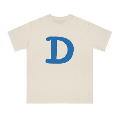 Detroit 'Old French D' T-Shirt (Azure Full  Outline) | Unisex Organic