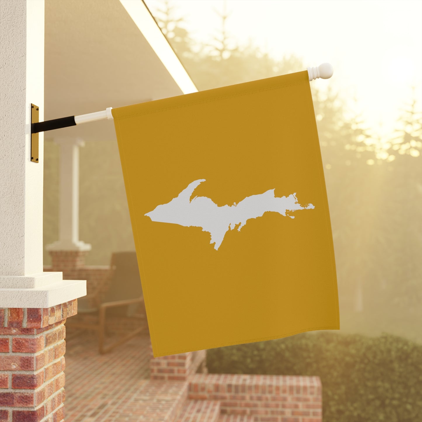 Michigan Upper Peninsula Home & Garden Flag (w/ UP Outline) | Gold