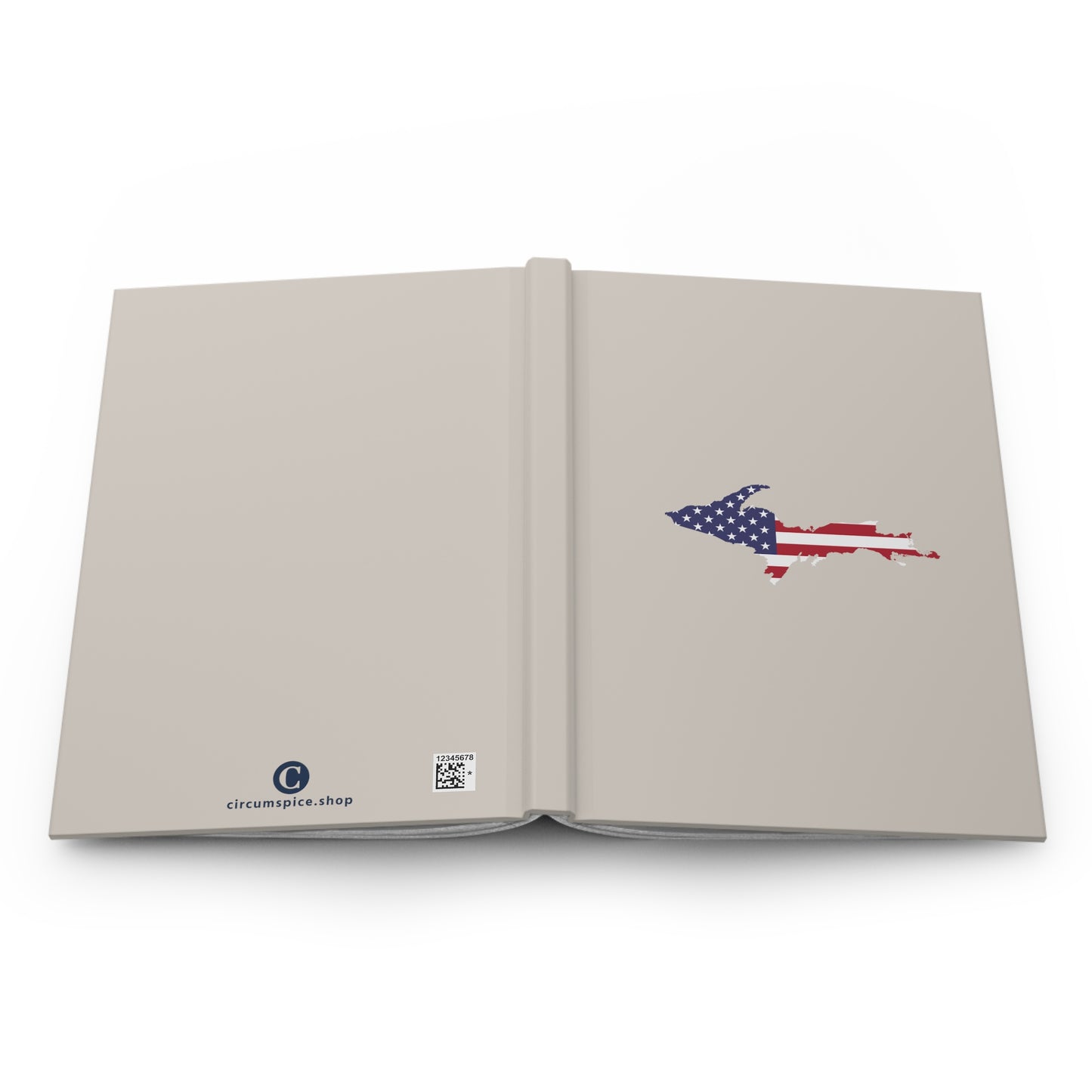 Michigan Upper Peninsula Hardcover Journal (w/ UP USA Flag) | Ruled - Canvas Color