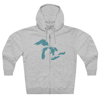 Great Lakes Hoodie (Huron Blue) | Unisex Full Zip