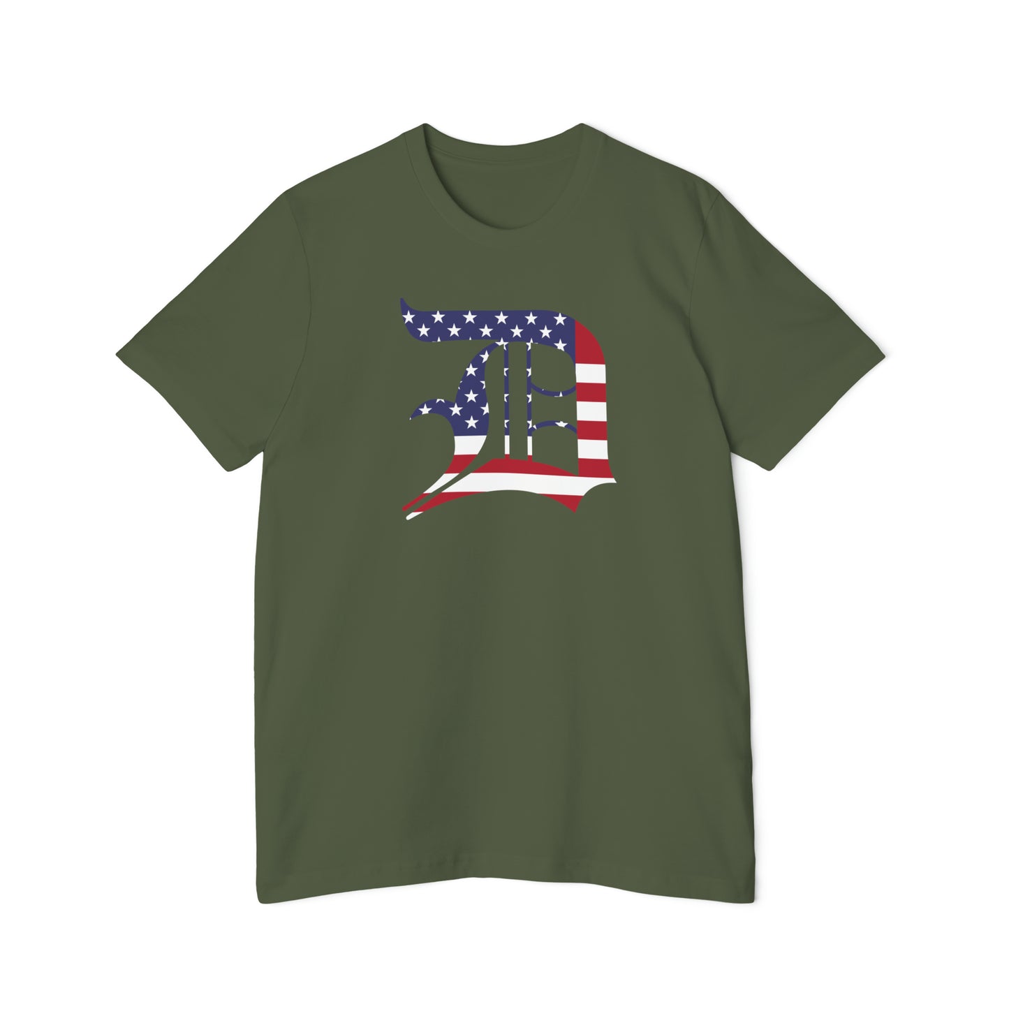 Detroit 'Old English D' T-Shirt (Patriotic Edition) | Made in USA