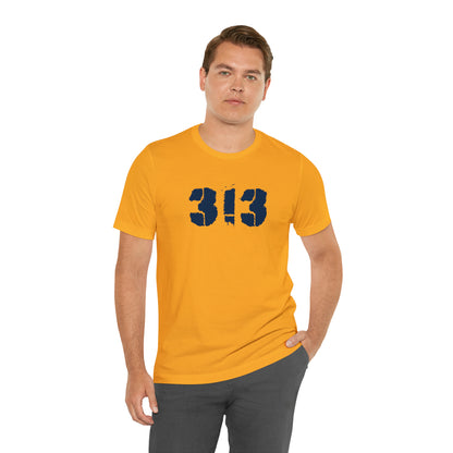 Detroit '313' T-Shirt (Spray Stencil Font) | Unisex Standard Fit