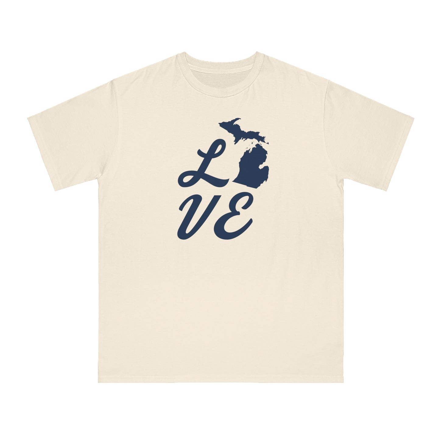 Michigan 'Love' T-Shirt (Script Font) | Unisex Organic