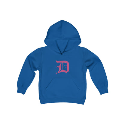 Detroit 'Old English D' Hoodie (Apple Blossom Pink) | Unisex Youth