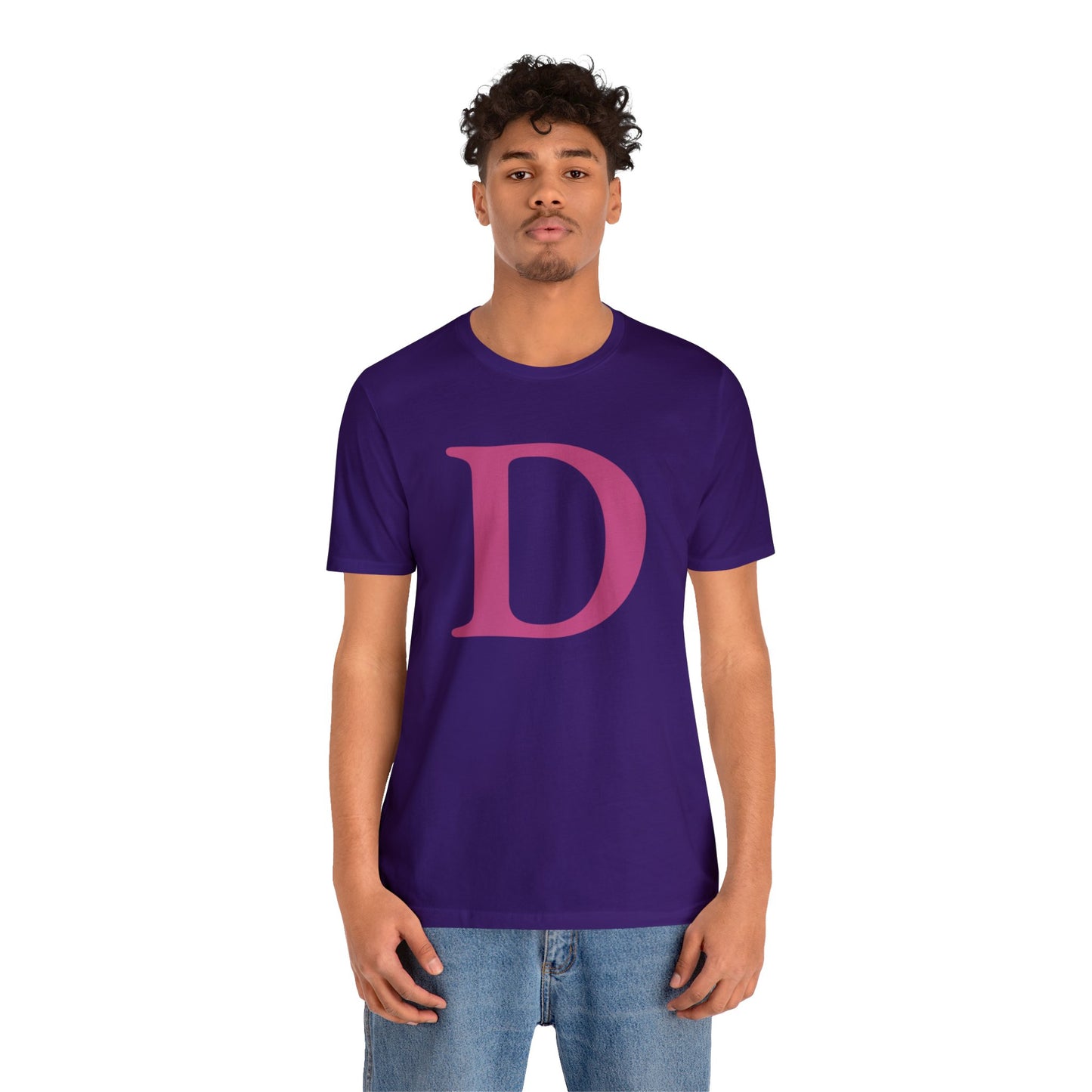 'Old French D' T-Shirt (Apple Blossom Pink) | Unisex Standard Fit