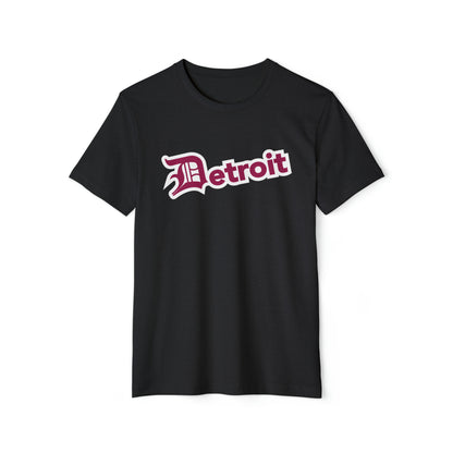 'Detroit' T-Shirt (Ruby Red English 'D') | Unisex Recycled Organic