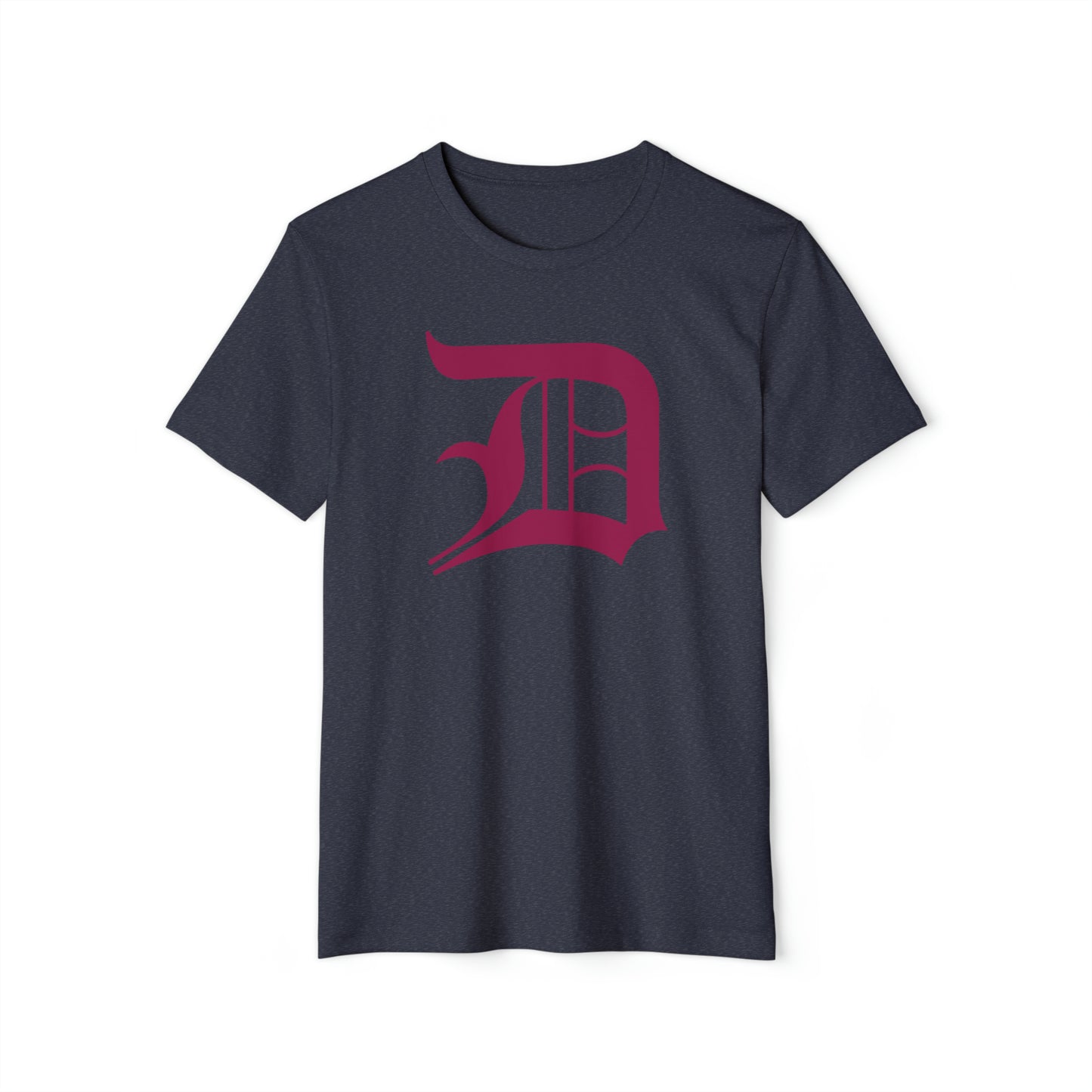 Detroit 'Old English D' T-Shirt (Ruby Red) | Unisex Recycled Organic