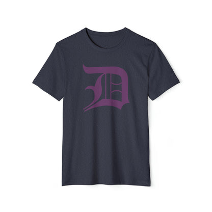 Detroit 'Old English D' T-Shirt (Plum) | Unisex Recycled Organic