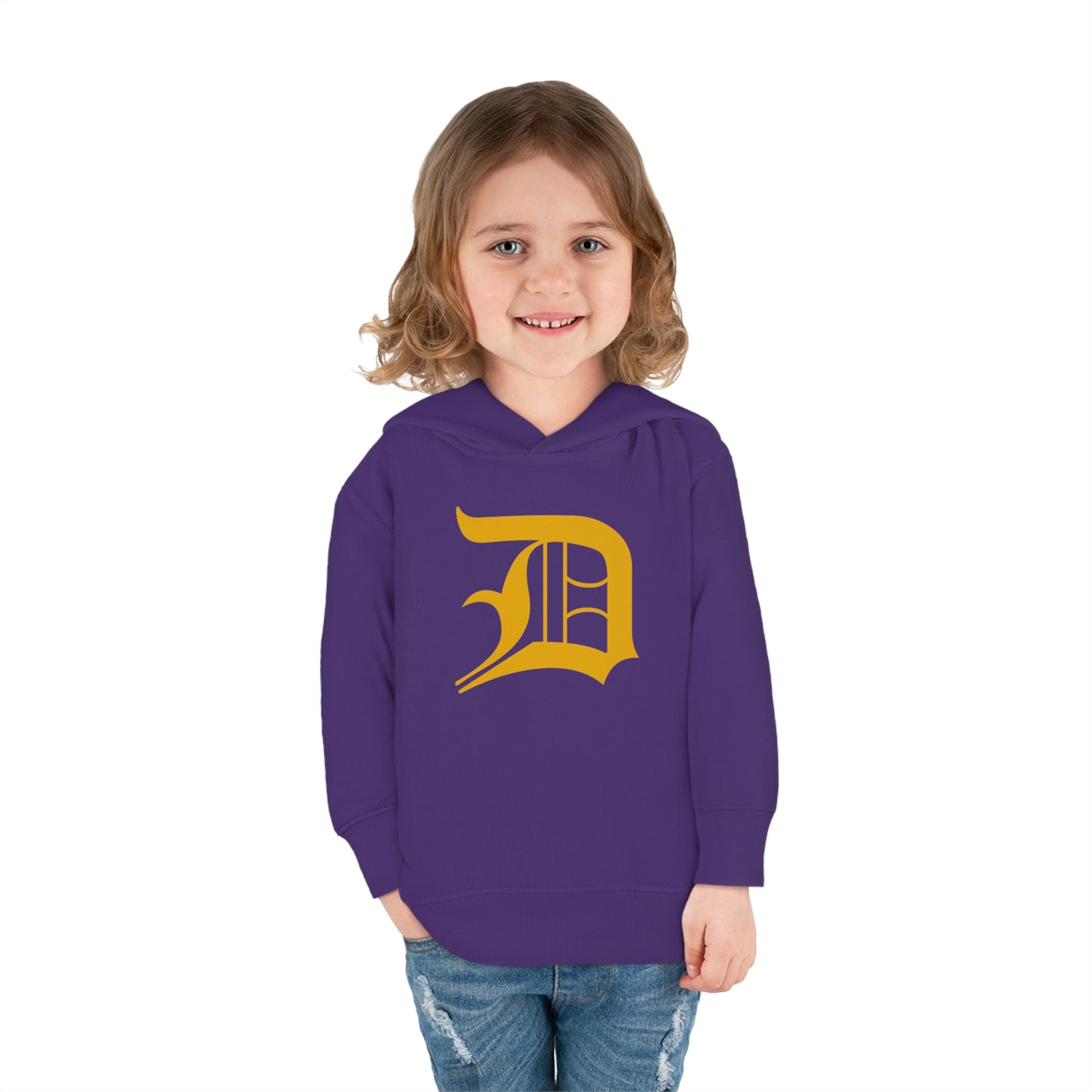 Detroit 'Old English D' Hoodie (Gold) | Unisex Toddler