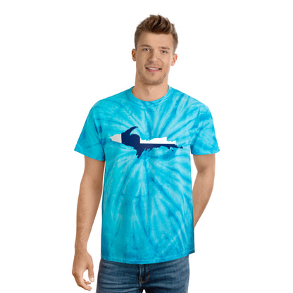 Michigan Upper Peninsula Tie-Dye T-Shirt (w/ UP Finland Flag) | Unisex Cyclone