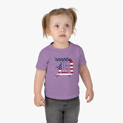 Detroit 'Old English D' Infant T-Shirt (Patriotic Edition) | Short Sleeve