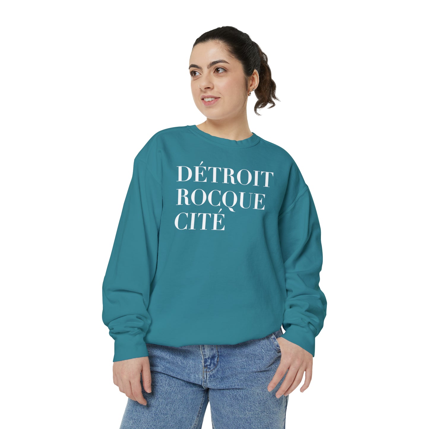 'Détroit Rocque Cité' Sweatshirt | Unisex Garment Dyed