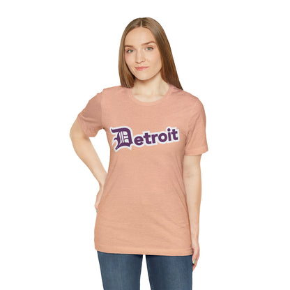 'Detroit' T-Shirt (Plum w/ Old English 'D') | Unisex Standard