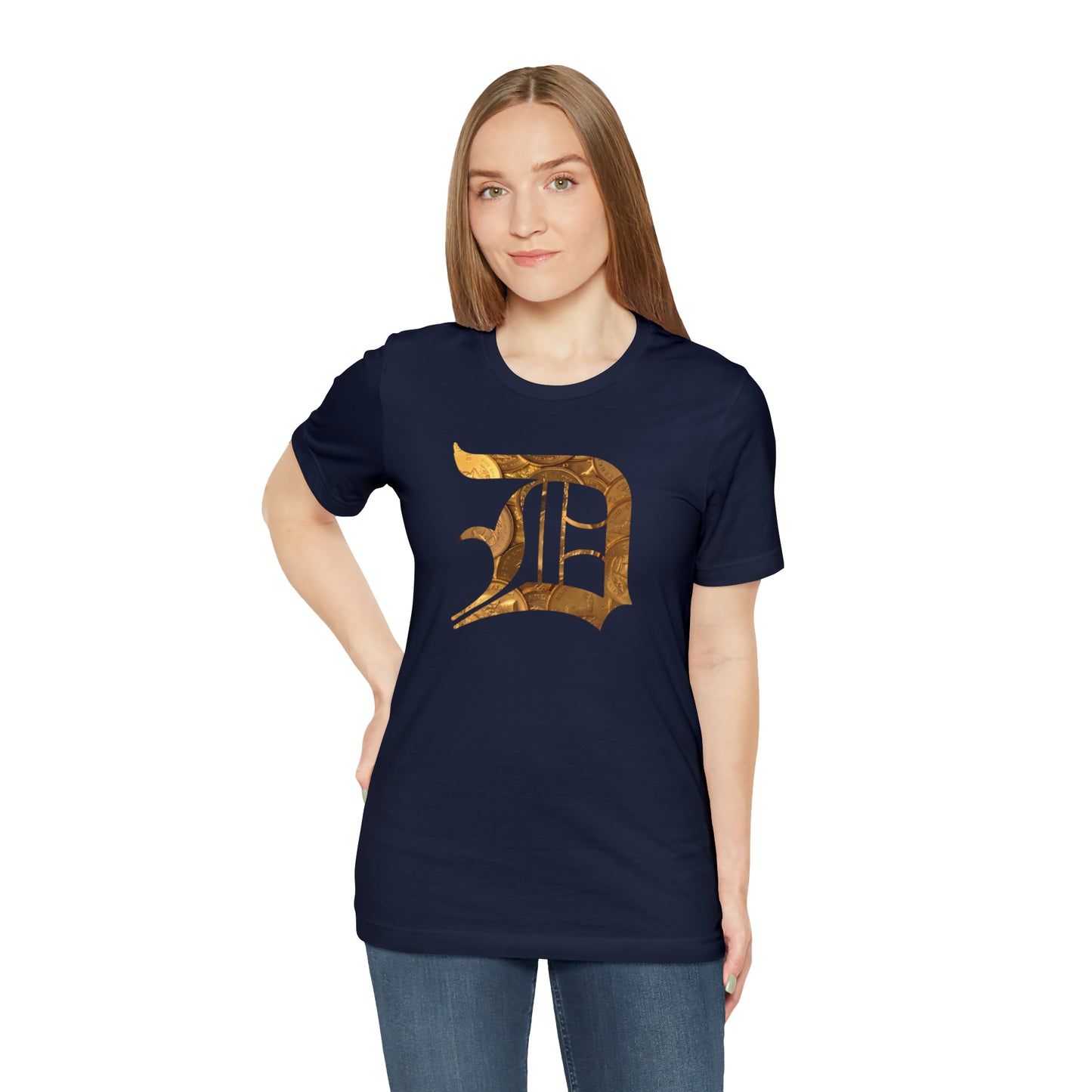 Detroit 'Old English D' T-Shirt (Gold Bullion Edition) | Unisex Standard