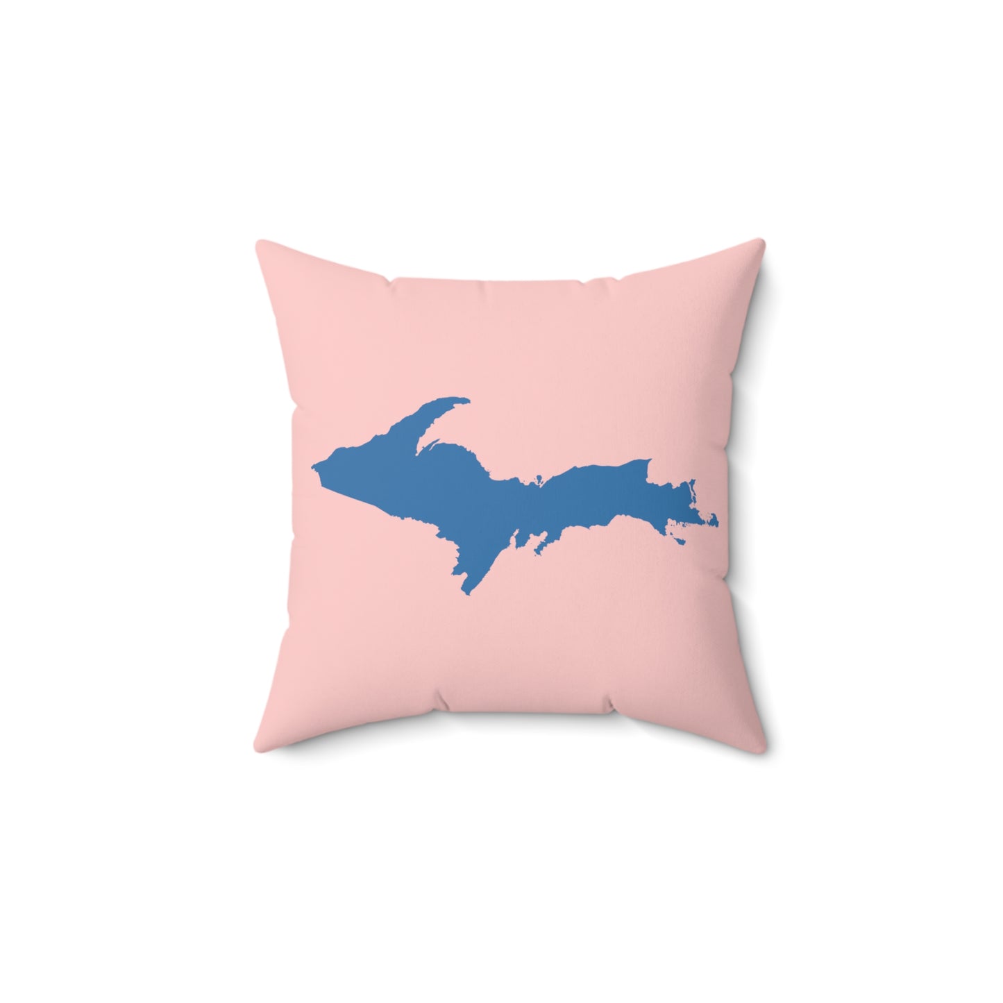 Michigan Upper Peninsula Accent Pillow (w/ UP Outline) | Cosmos Pink