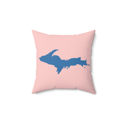 Michigan Upper Peninsula Accent Pillow (w/ UP Outline) | Cosmos Pink