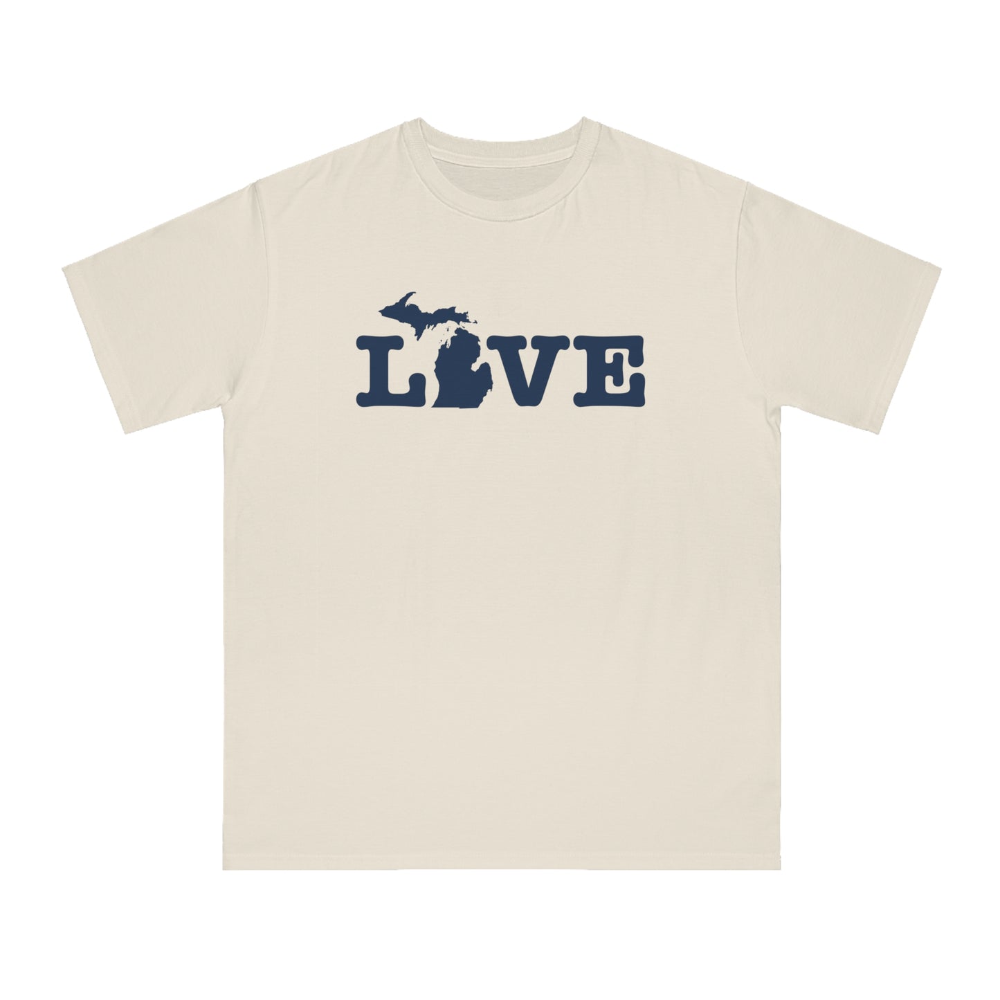 Michigan 'Love' T-Shirt (Typewriter Font) | Organic Unisex