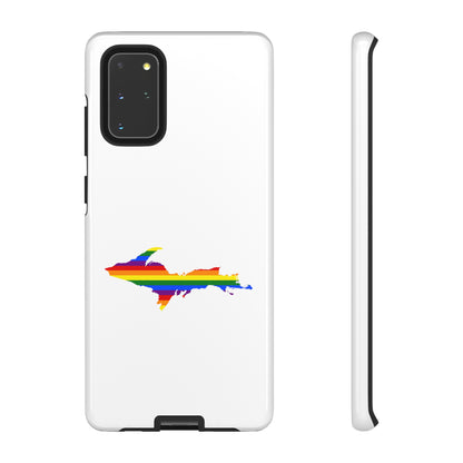 Michigan Upper Peninsula Tough Phone Case (w/ UP Pride Flag Outline) | Samsung & Pixel Android