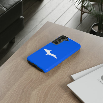 Michigan Upper Peninsula Tough Phone Case (Motor Town Blue w/ UP Outline) | Samsung & Pixel Android