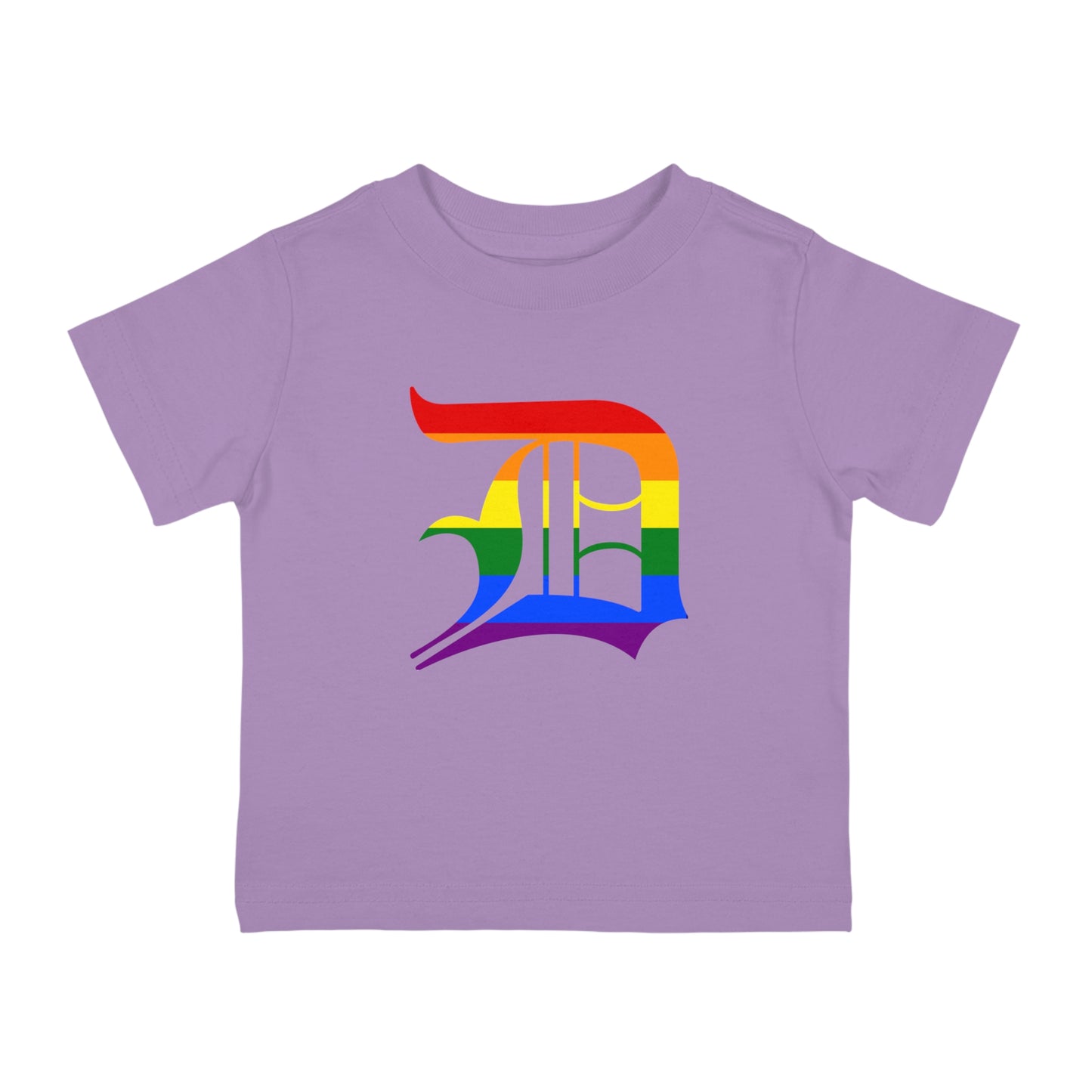 Detroit 'Old English D' Infant T-Shirt (Rainbow Pride Edition) | Short Sleeve