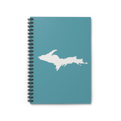 Michigan Upper Peninsula Spiral Notebook (w/ UP Outline) | Lake Huron Blue