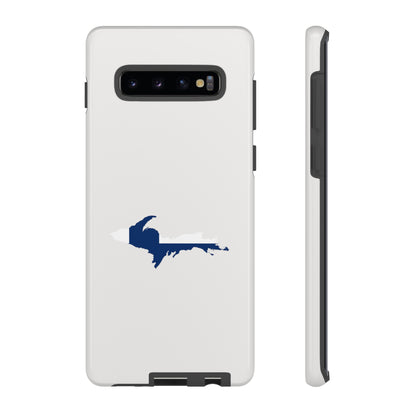 Michigan Upper Peninsula Tough Phone Case (Birch Bark White w/ UP Finland Flag Outline) | Samsung & Pixel Android