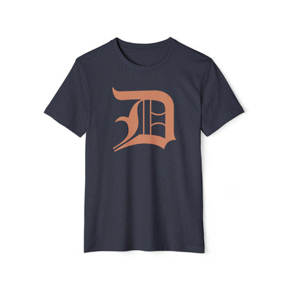 Detroit 'Old English D' T-Shirt (Copper) | Unisex Recycled Organic