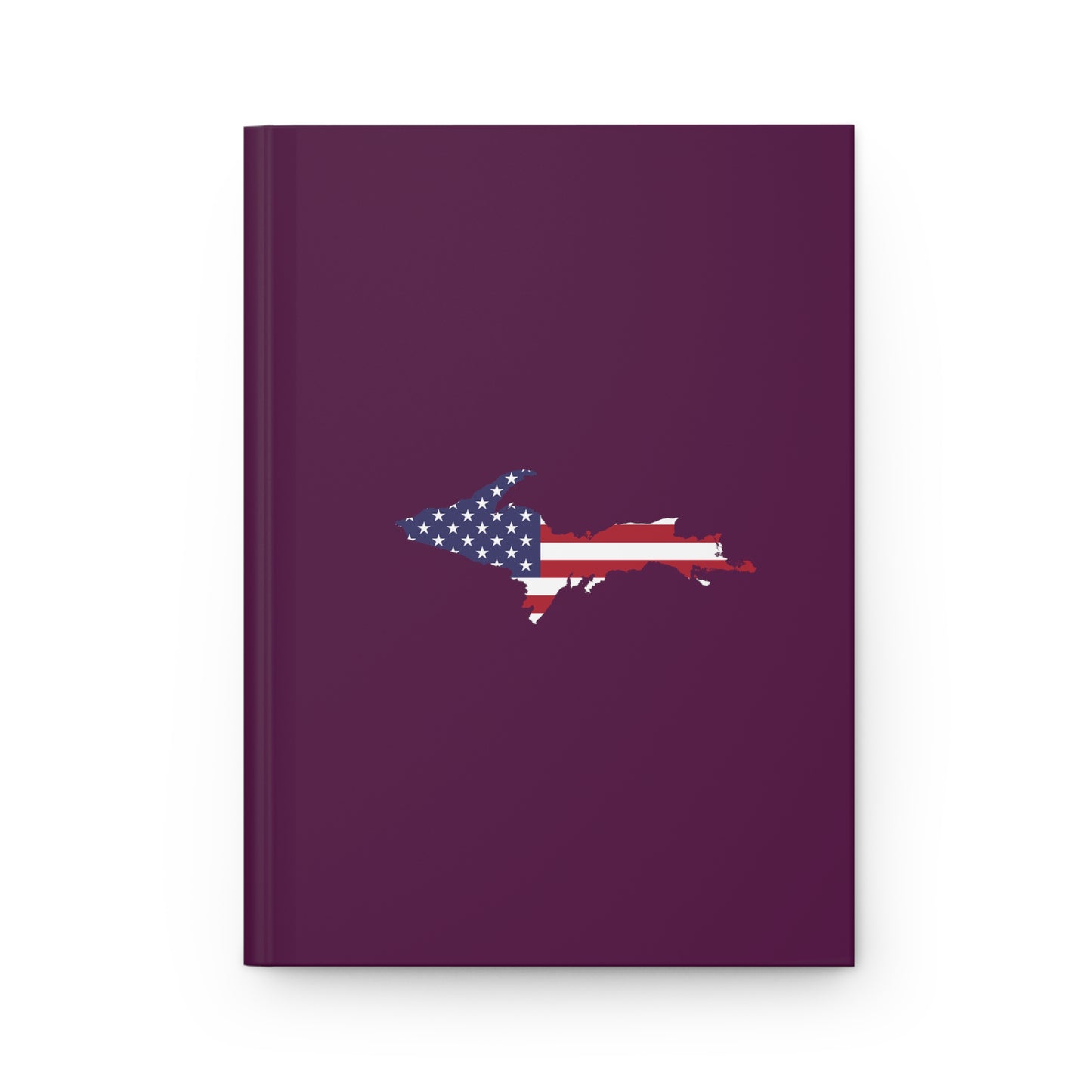 Michigan Upper Peninsula Hardcover Journal (w/ UP USA Flag) | Ruled - Tyrian Purple