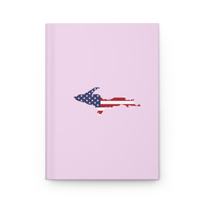 Michigan Upper Peninsula Hardcover Journal (w/ UP USA Flag) | Ruled - Pale Lavender