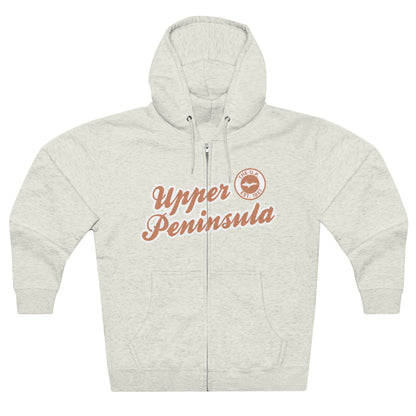 Upper Peninsula EST 1837' Hoodie (Copper Script Font) | Unisex Full Zip