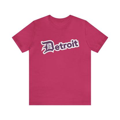 'Detroit' T-Shirt (Plum w/ Old English 'D') | Unisex Standard