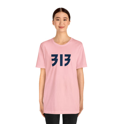 Detroit '313' T-Shirt (80s Glam Rock Font) | Unisex Standard Fit