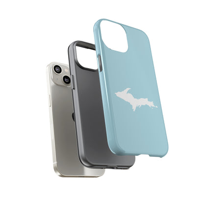 Michigan Upper Peninsula Tough Phone Case ('58 Caddie Blue w/ UP Outline) | Apple iPhone