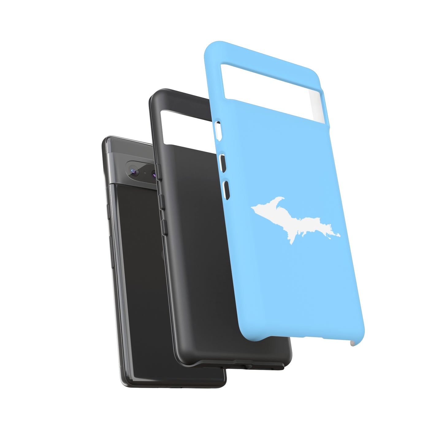 Michigan Upper Peninsula Tough Phone Case (DTW Blue w/ UP Outline) | Samsung & Pixel Android