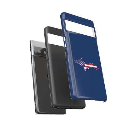 Michigan Upper Peninsula Tough Phone Case (Old Glory Blue w/ UP USA Flag Outline) | Samsung & Pixel Android