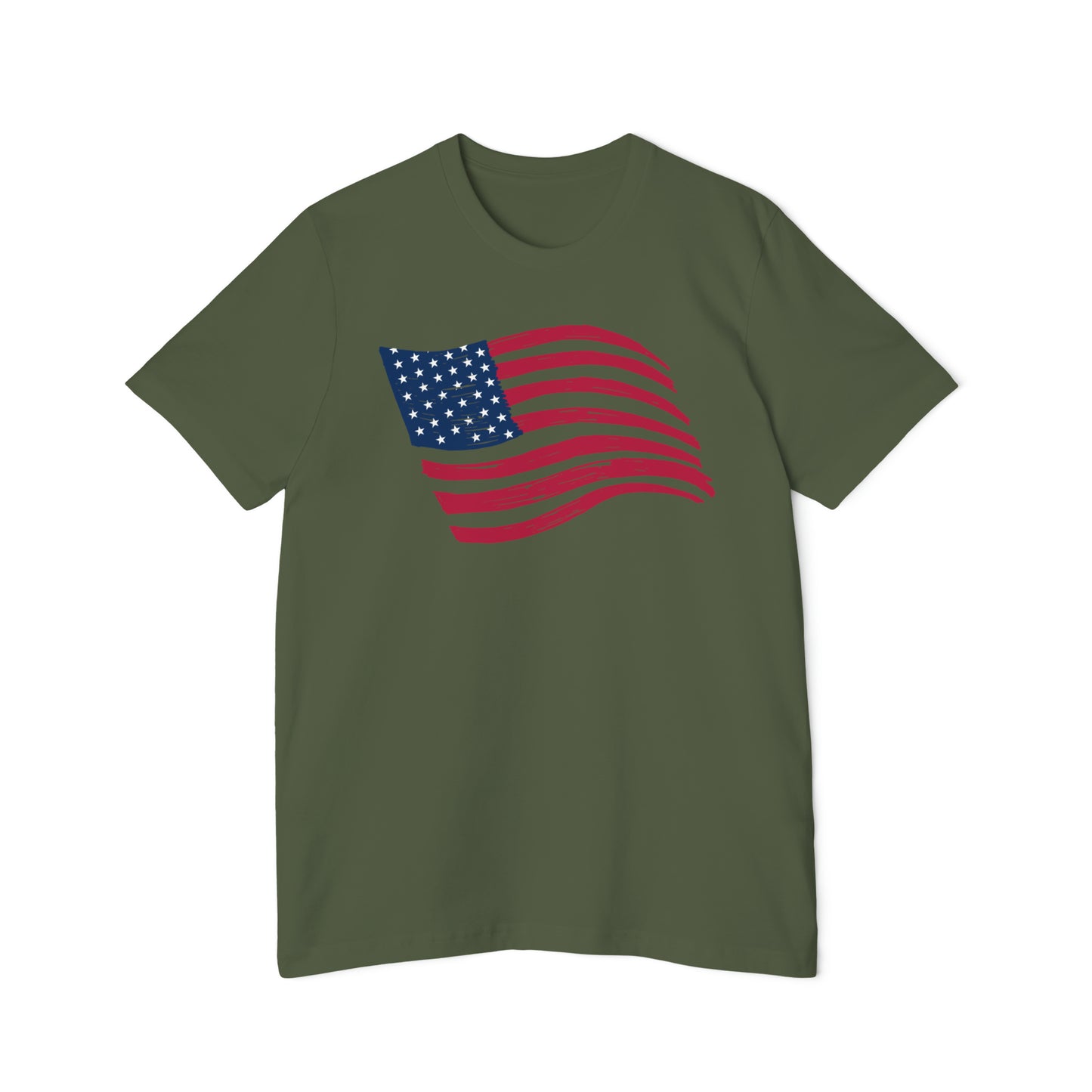 Wavy United States Flag T-Shirt | Made in USA