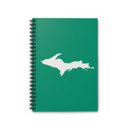 Michigan Upper Peninsula Spiral Notebook (w/ UP Outline) | Emerald Green