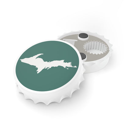 Michigan Upper Peninsula Bottle Opener (w/ UP Outline) | Copper Green