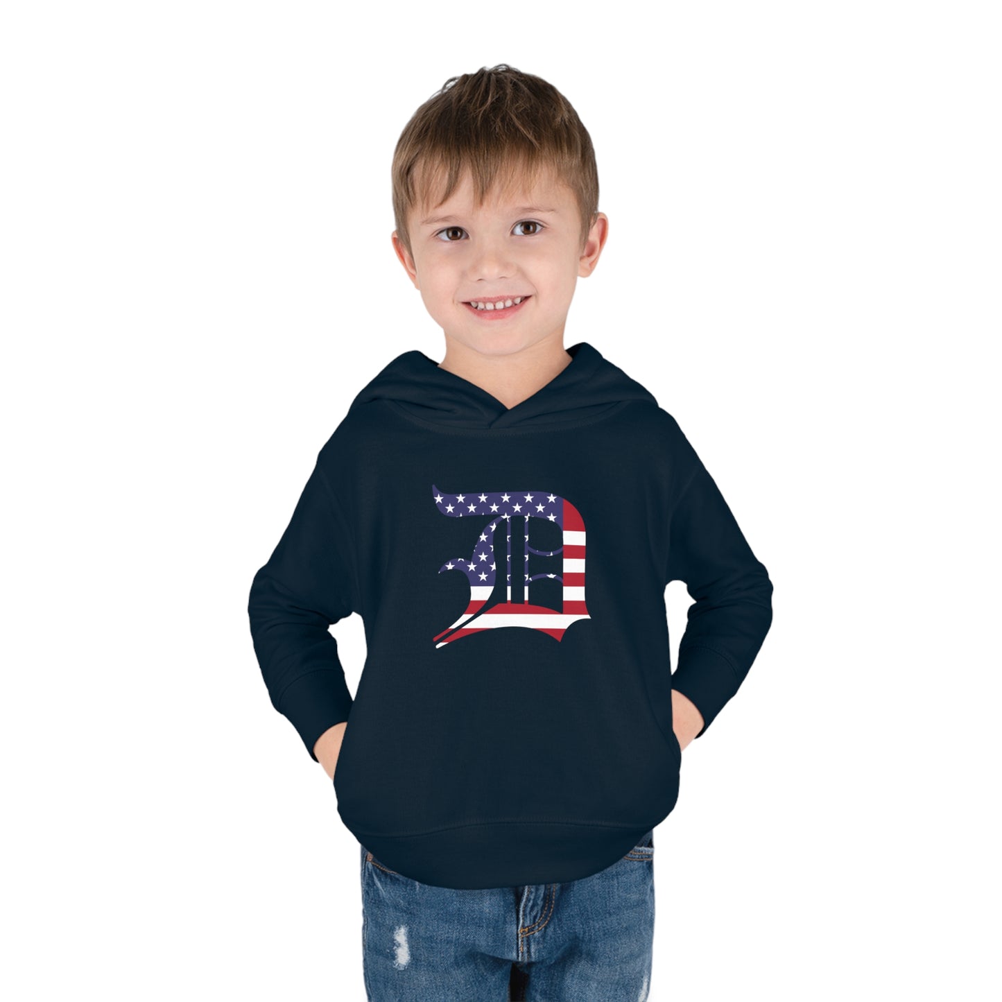 Detroit 'Old English D' Hoodie (Patriotic Edition) | Unisex Toddler