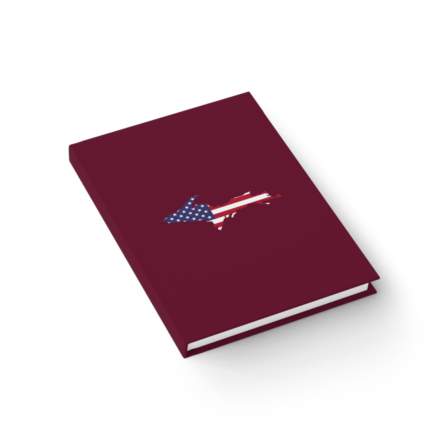 Michigan Upper Peninsula Blank Sketchbook (w/ UP USA Flag) | Old Mission Burgundy