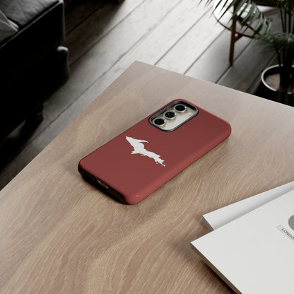 Michigan Upper Peninsula Tough Phone Case (Ore Dock Red w/ UP Outline) | Samsung & Pixel Android