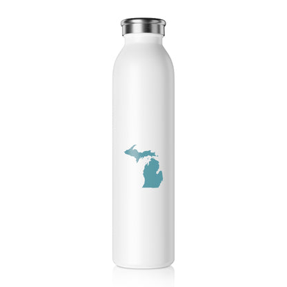 Michigan Water Bottle (w/ Lake Huron Blue Outline) | 20oz Double-Walled