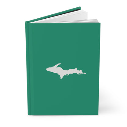 Michigan Upper Peninsula Hardcover Journal (Emerald Green w/ Plum Outline) | Ruled - 150pgs