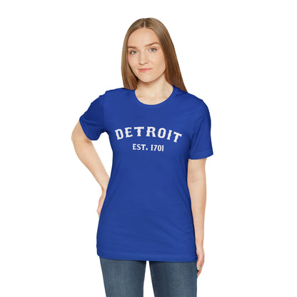 'Detroit EST. 1701' T-Shirt (Ballpark Font) | Unisex Standard