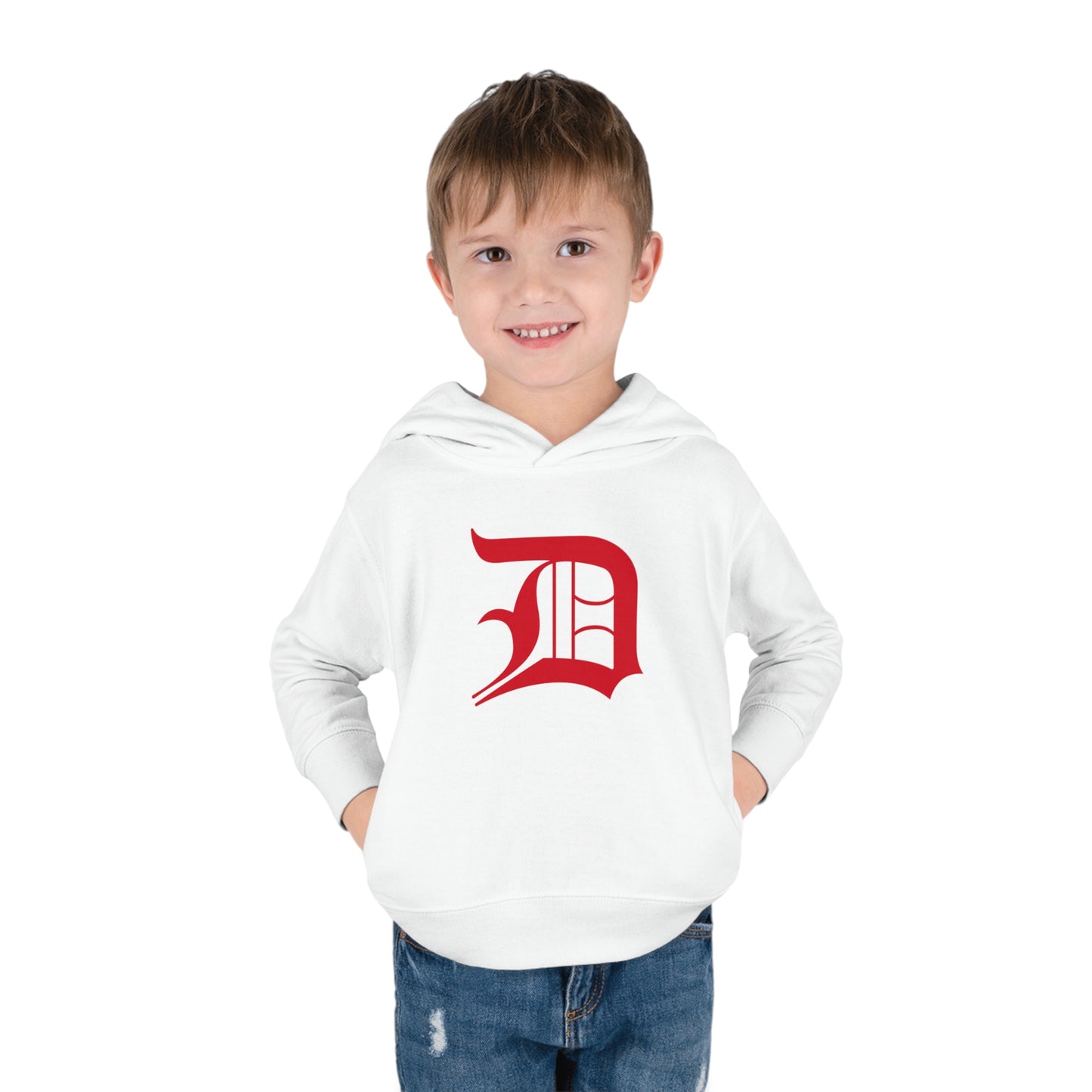 Detroit 'Old English D' Hoodie (Aliform Red) | Unisex Toddler