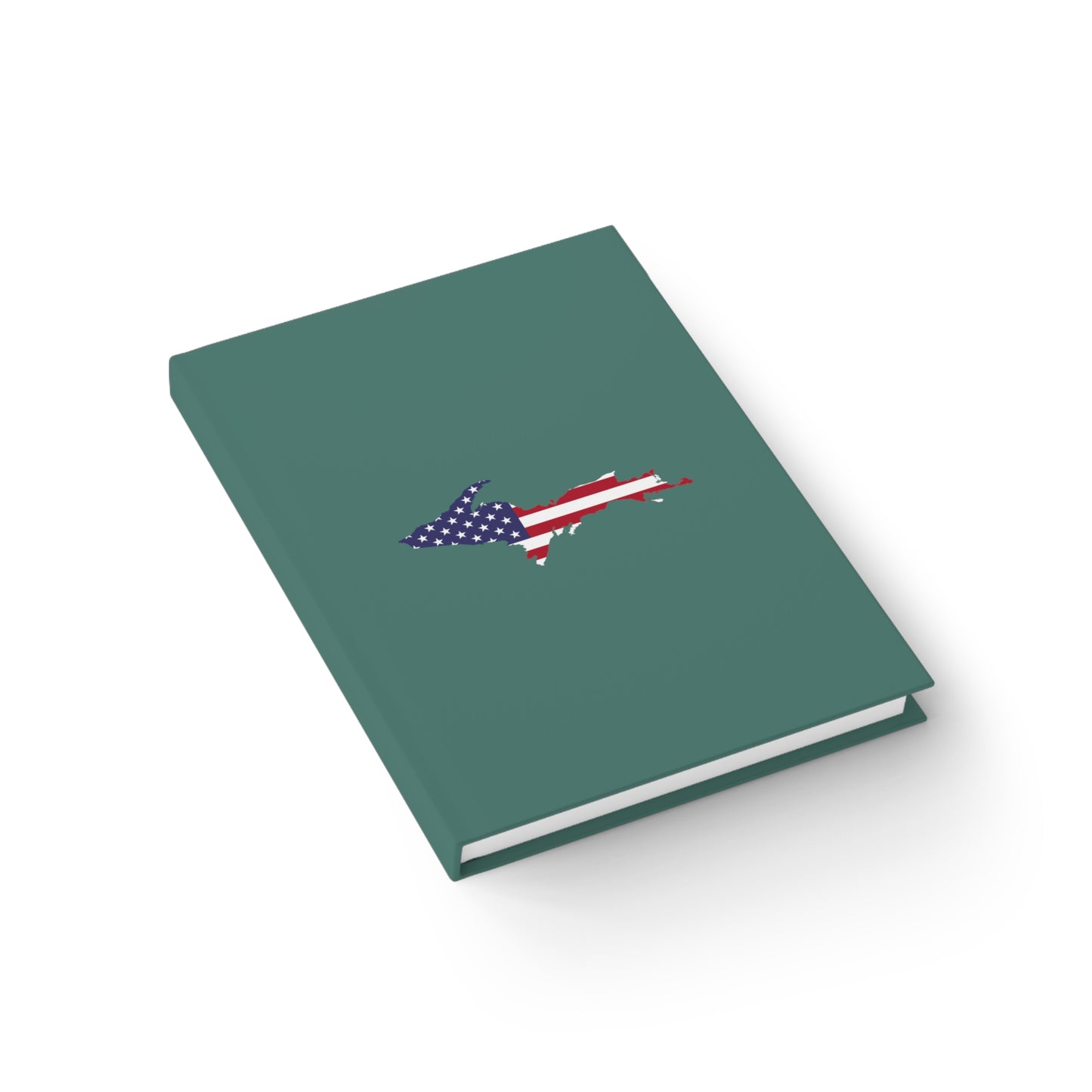 Michigan Upper Peninsula Blank Sketchbook (w/ UP USA Flag) | Copper Green