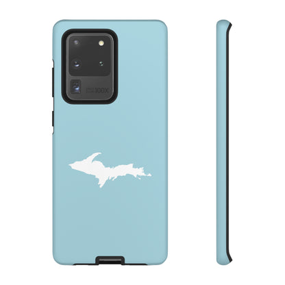 Michigan Upper Peninsula Tough Phone Case ('58 Caddie Blue w/ UP Outline) | Samsung & Pixel Android